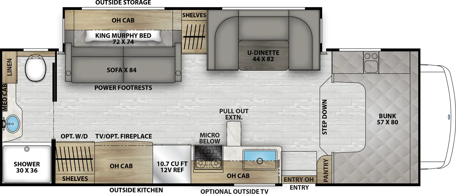 Leprechaun 260MB - Ford E-450 Floorplan